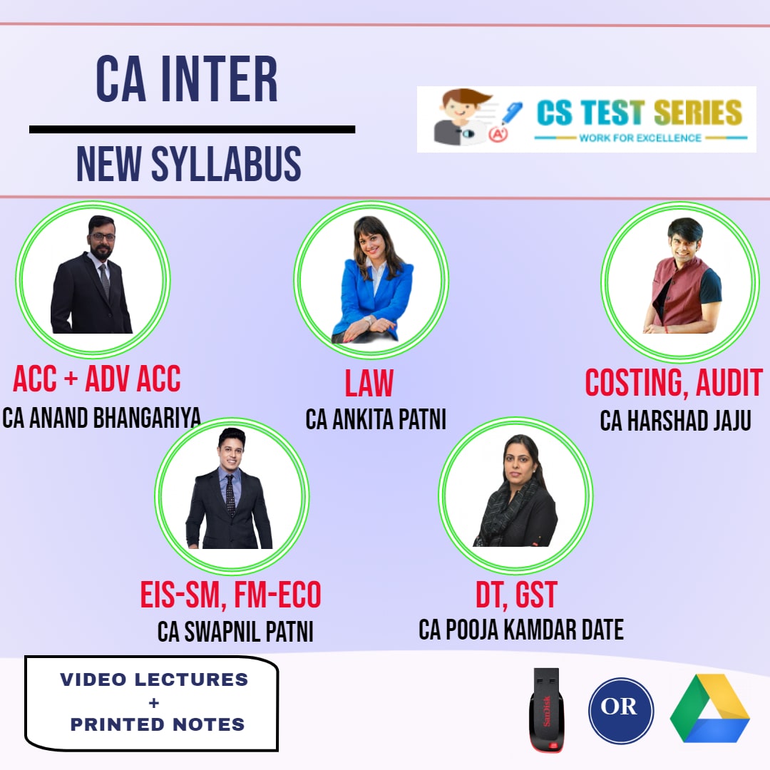 CA INTERMEDIATE COMBO Both Group Combo Full Lectures By CA Anand Bhangariya CA Ankita Patni CA Harshad Jaju CA Pooja Kamdar CA Swapnil Patni